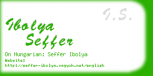 ibolya seffer business card